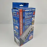 NEW Monster Cable 4-Way Speaker Selector Switch with Amplifier Protection, MSS4