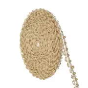 10 Yards 0.4 Inch Burlap Ribbon, Jute Burlap Lace Craft Ribbon Rustic Ribbon