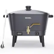 Electric Wax Melter for Candle Making 8-Q Non-Stick Wax Melter with Temp Control