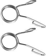 INOOMP 4 Pcs 3 Ring Buckle Workout Spring Collar Barbell Weight Bar Spring Clips Spring Clip Collars Weightlifting Spring Clamp Bar Clamps Sprung Dumbbel Pop up Fitness Stainless Steel