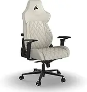 CORSAIR TC500 Luxe Gaming Chair – Premium Breathable Fabric – Wide Seat – Five-Way Adjustable Armrests – Adjustable Built-in Lumbar Support – 90-160 Degree Recline – Frost