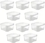 [AIMALL] 10pcs Food Storage Box for Vegetables, Frozen Meat, Microwave and Refrigerator Use - Leakproof Storage Container with Lid for Fruits and Meal Prep