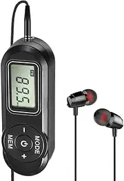 SWDSTP Personal FM Walkman Radio, Mini Digital Tuning Portable Radio with Earphone Digital Tuning LCD Display, Pocket Radio for Walking Jogging