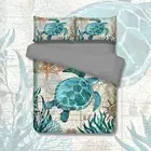 Quilt Duvet Doona Cover Set Single Double Queen King Bed Size Sea Turtle