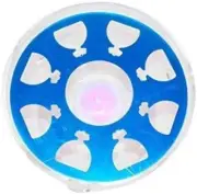 Eltahan Borosilicate Glass Heatproof Mouth Blown Teapot Warmer Blue Clear New