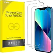 JETech Full Coverage Screen Protector for iPhone 16e 2025, iPhone 13/13 Pro 6.1-Inch, 9H Tempered Glass Film Case-Friendly, HD Clear, 3-Pack