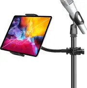 Holder for Microphone Stand, Mic Music Stand Holder for iPad, Smartphone Mic ...