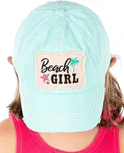 [Funky Junque] Kids Toddler Girl Boy Low Profile Unconstructed Embroidered Baseball Patch Cap Hat