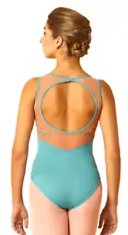 Bloch Mirella Blue Topaz Floral Leotard Women's Size Small 2259