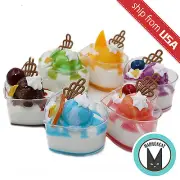 US Fake Food Mouse Cake Ice Cream Cup Display Sundae Dessert Refrigerator Magnet