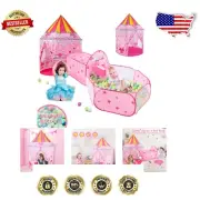 Imaginative 3pc Kids Play Tent, Tunnel, and Ball Pit - Birthday Gift Idea!
