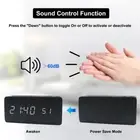 Wooden Digital Alarm Clock 8 Levels Adjustable Brightness Digital Clock With