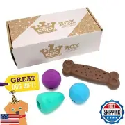 Chew King Dog Box Medium- Durable Fetch Balls, Treater and Chewing Toy Collec