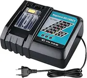 DC18RC 14.4V-18V Quick Charger for Makita DC18RA DC18RD Replacement for Makita Lithium Battery BL1860B BL1850 BL1430 BL1415 BL1840B BL1830 Tool Battery for Makita Charger 1830 8 V (EU Plug)