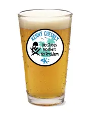 Kenny Chesney - No Shoes No Shirt - Country Rock - 16oz Pint Beer Glass Barware
