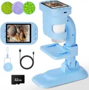 Mini Handheld Microscope for Kids, 300x zoom with 2.8-inch HD display