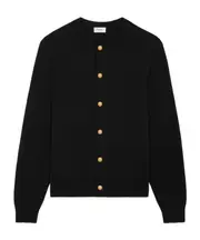 cardigan jacket in scottish cashmere S,XL,L,M black