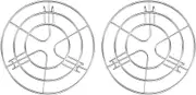 2 x Metal Trivet - Round Holder for Pots, Pans or Teapots, Stackable Air Fryer Accessories Set for Home Kitchen (19.5cm/7.7inch)