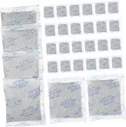 NOLITOY 30 Pack Desiccant Packets Moisture Absorber Hanging for Electronics Clothing Documents Food Storage Silica 50 Grams