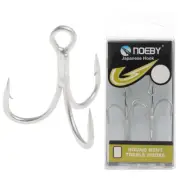 NOEBY High Carbon Triple Grip Treble Hook #4 Qty 5