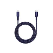 Microdia ExeCable Tweed PD240W USB-C Charging/Data Sync Cable Cord 1m Navy