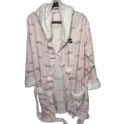 NWT Bearpaw womans pink with little mountain design robe size Medium