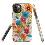 For iPhone 11 Pro Tough Protective Cover, Floral Symphony
