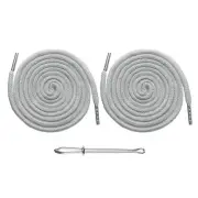 2pcs Drawstring Cords 51" Replacement Drawstring with Threader, Light Gray