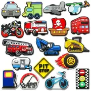 18Pcs Farm Animals Hockey Cheer Cat Medical Fireman Shoe Charms