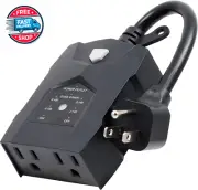 Outdoor Timer, Dusk to Dawn, 2-Grounded Outlets, Digital, 8/6/4/2Hr, I
