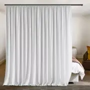Multifunctional Room Divider Curtain Totally W 8.3ft x L 8ft, 1 panel White