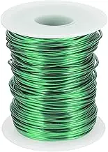 uxcell 16 Gauge / 1.5mm Anodized Aluminum Wire for Jewelry Craft Making, 100 Feet Bendable Flexible Wire for DIY Home Decor Gardening Sculpture, Green