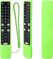 Silicone Case Cover for RCA TCL Smart TV RC802N 43P20US 43S6000FS 55X2US 65P20US 65X2US 65X4US 49C2US 50P20US 55C2US 60P20US 65C2US 65P20US 75C2US U43P60 06 (Lights dark green)