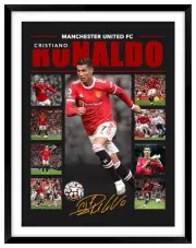 Cristiano Ronaldo Manchester United FC Signed Framed Memorabilia