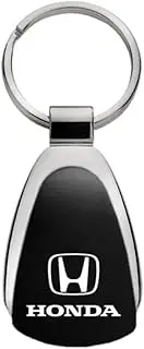 Keychain & Keyring with Honda Logo - Black Teardrop