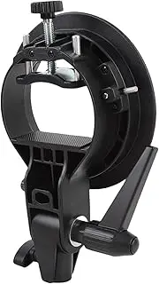 Wisoqu Speedlite Bracket for Bowens Mount Holder Fit for Godox AD100Pro AD200Pro V860III V1 Speedlite Flash Bracket, S Type, with Universal Connector, Adjustable Angle