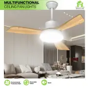 42" Reversible Indoor Ceiling Fan Quiet Motor 3-Color Change LED Light w/Remote