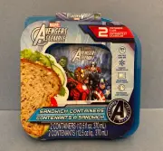 UPD 36069 Avengers Assemble Sandwich Container Pack of 2, Multi