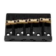 Musiclily Pro Black 57mm 2-1/4 inch Hardtail Brass Saddle 4 String Bass Bridge