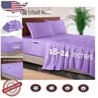 Hotel Quality King Bed Sheet Set - 4-Piece Extra Deep Pocket Microfiber, Violet