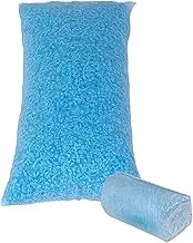Molblly Bean Bag Filler Foam 2.5lbs Blue Premium Shredded Memory Foam Filling for Pillow Dog Beds Chairs Cushions and Arts Crafts, Added Gel Particles ， Soft and Great for Stuffing