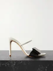 [LOEWE] LOEWE - Buckled Canvas And Leather Mules - White - IT36 IT 36 White