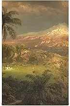 Joisal Cute Tea Hand Towels Tropics Landscape Church Frederic Edwin Decorative Dish Towels for Kitchen for Drying Dishes Soft Absorbent 18 x 28 Inch, 4 Pack