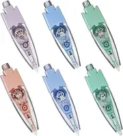 Press Type Decorative Pens For Kids - Lace Decoration Tape Pen | Cute Refillable 6X Lace Pencil, Correction School Supplies For Student Journaling Scrapbooking Art Projects Planner Decorating