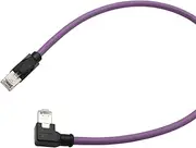 Gigabit Ethernet Network Patch Cable Cord RJ45 for EtherCAT Profinet Machine Vision Industrial GigE Camera Internet Router LAN Computer Switch Server, 20cm, Purple, Right to Straight