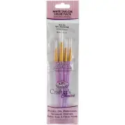 Crafter's Choice White Taklon Brush Set-4/Pkg RCC220