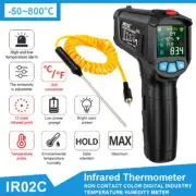 Infrared Thermometer Digital Heat Meter Laser Double High Temperature Meter