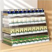 [CARLLEE] Automatic Cigarette Pusher Tray, Cigarette Display Stand Rack, Supermarket Cabinet Matchbook Divider Display Case, Store Retail Cabinet Organizer(85.5x28.4x48cm)