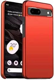 Google Pixel 7a Case Ultra Slim Thin Armour Hard Case Matte Rubberized Cover For Google Pixel 7a (Red)