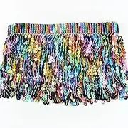 9M 16cm Colorful Sequin Fringe Tassels Wedding Dress Decor Lace Trim Tassel Garment Trimmings Fringes Sewing Accessories
